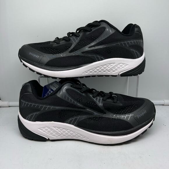 Propet Shoes Mens 8.5 3E Wide One Lt Walking  Black Sneakers MAA022M - Picture 1 of 8